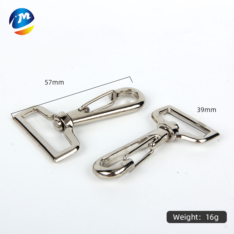 Fashion Custom Hanger Swivel Lobster Clasp Hooks Nickel Bag Metal Hardware Snap Hook For Handbag Accessory